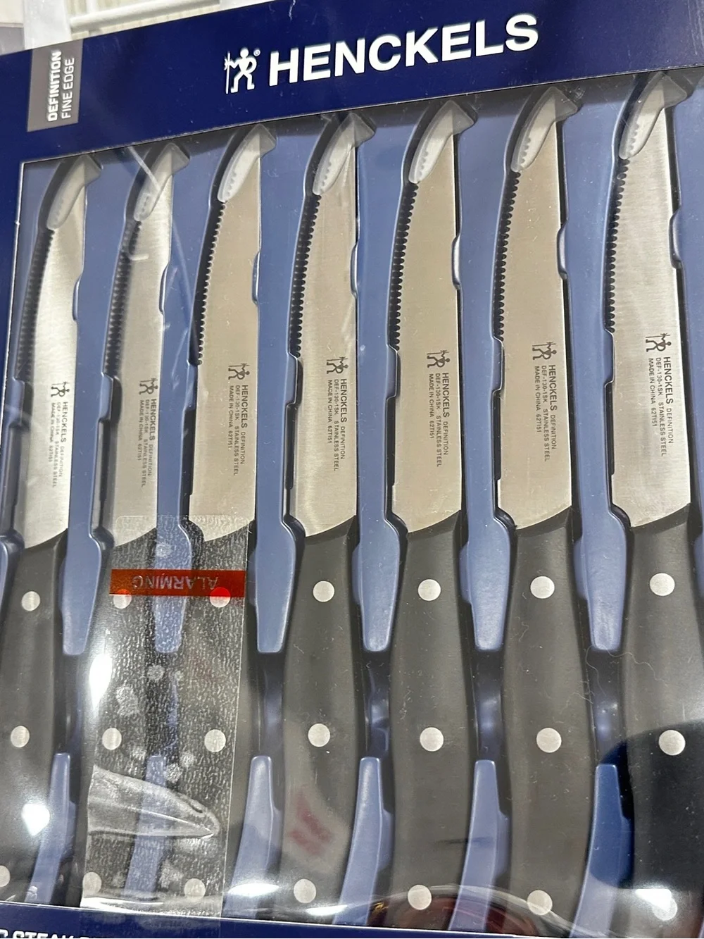Blue & Black Steak Knife Set – 8-Piece